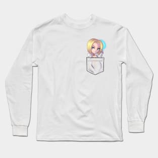 Pocket White Queen Long Sleeve T-Shirt